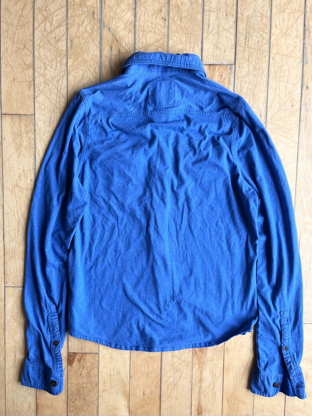 Abercrombie & Fitch Muscle‑Fit Utility Blue Button‑Down Shirt Size XL - Picture 4 of 7